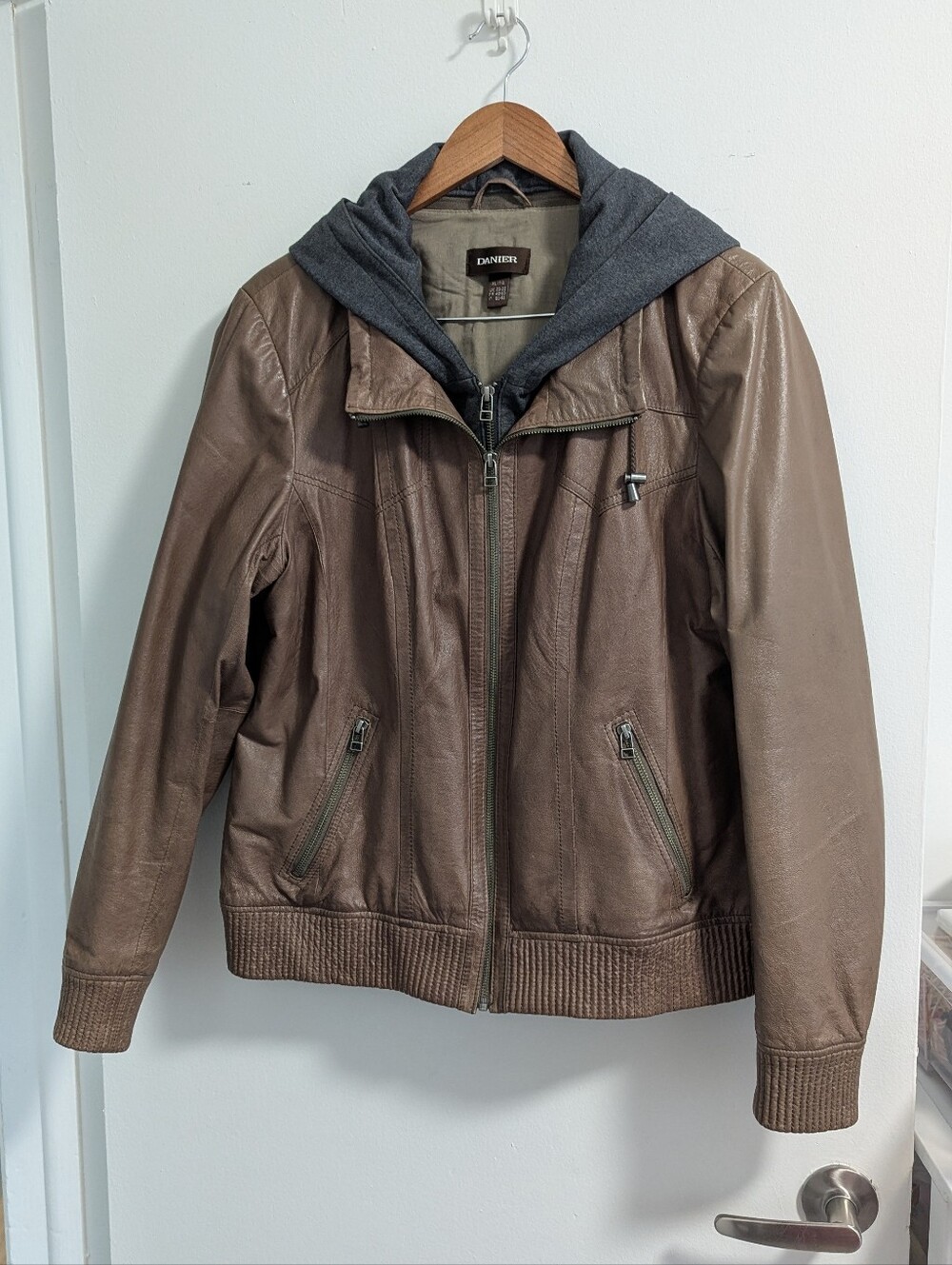 EUC Danier Brown Bomber Leather Jacket
